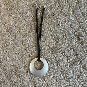 Silver circle necklace
